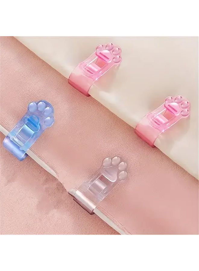 2pcs Pink Non Slip Quilt Cover Clips Strong Adhesive Grip For Bed Sheets - Image 1