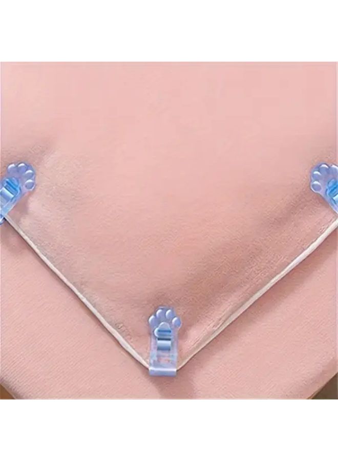 2pcs Pink Non Slip Quilt Cover Clips Strong Adhesive Grip For Bed Sheets - Image 2