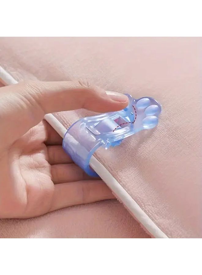2pcs Pink Non Slip Quilt Cover Clips Strong Adhesive Grip For Bed Sheets - Image 5