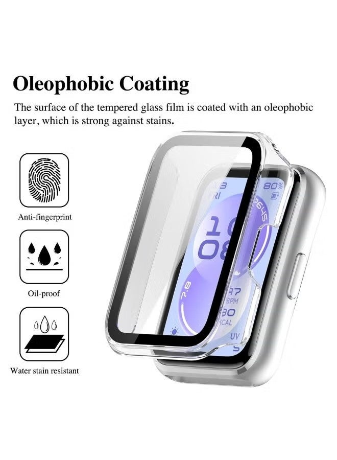 TPU Shockproof Screen Protector Cover Case for Huawei Band 10/9/8, Protective Case TPU All-Around Protective Case, Soft TPU Slim Case Watch Case, Clear - Image 2