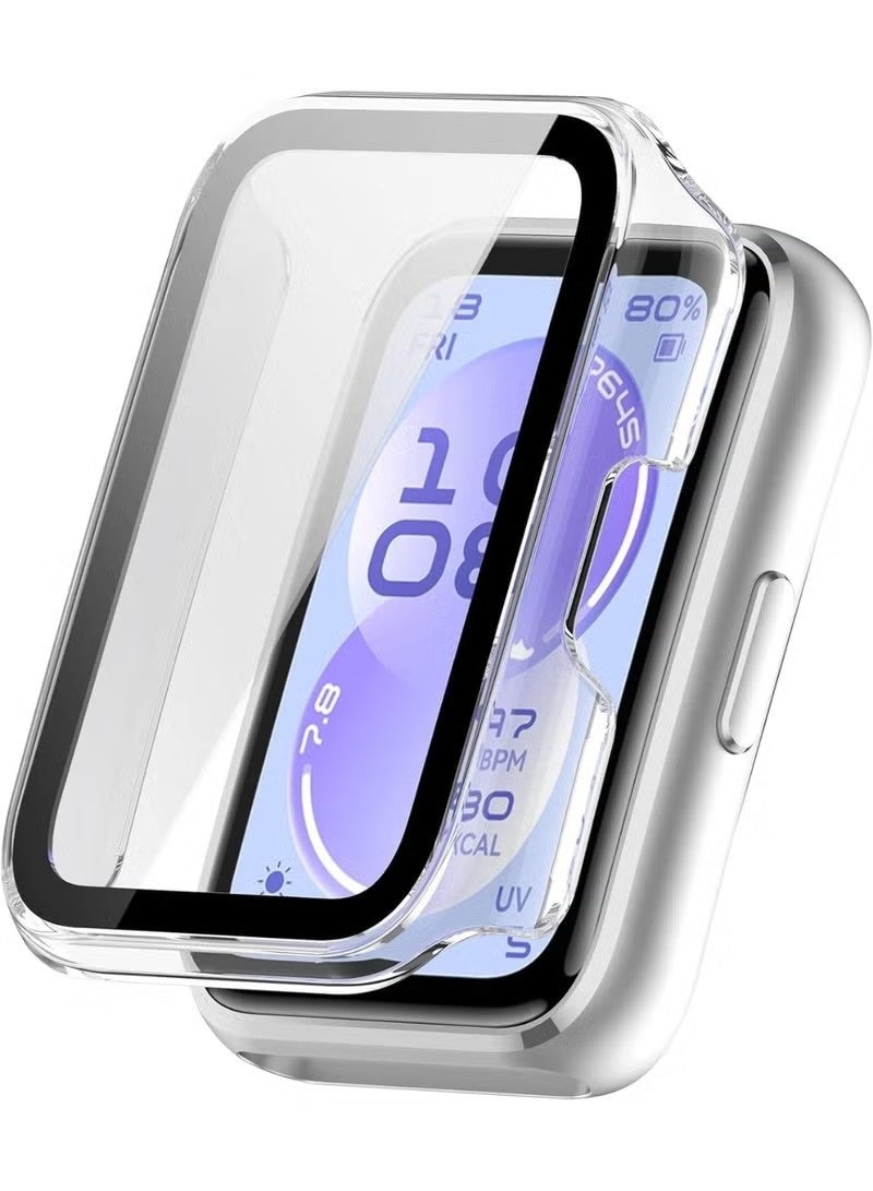 TPU Shockproof Screen Protector Cover Case for Huawei Band 10/9/8, Protective Case TPU All-Around Protective Case, Soft TPU Slim Case Watch Case, Clear - Image 1