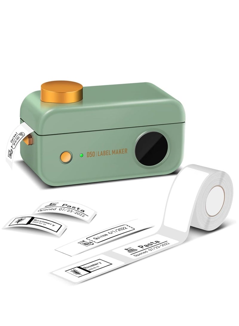 Zikra Large Label Maker Machine with Tape D50 for 3/5" to 9/10" tape, Portable Thermal Label Maker Machine, Bluetooth Label Printer for Address,Storage,Office, Support Phones & Pad - Image 1