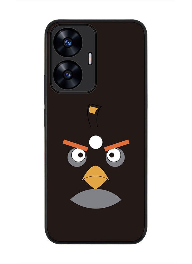 Stylizedd Rugged Black edge case for Realme C55 4G Slim fit Soft Case Flexible Rubber Edges Anti Drop TPU Gel Thin Cover -  Bomb - Angry Birds  - Image 1