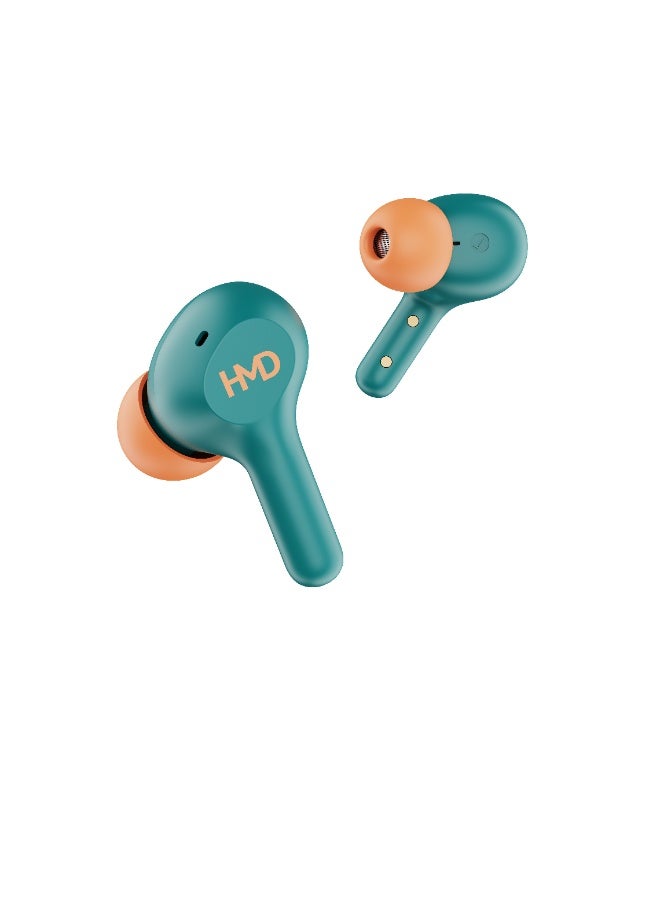 HMD DUB P50 True Wireless Earbuds, 6mm Drivers, 2 Mic AI-ENC for Clear Calls, Pocketable Design, 25 Hours Playtime, Low Latency Mode, Voice Assistant Support, IPX4, Fast Charging Blue - Image 4