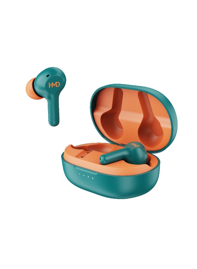HMD DUB P50 True Wireless Earbuds, 6mm Drivers, 2 Mic AI-ENC for Clear Calls, Pocketable Design, 25 Hours Playtime, Low Latency Mode, Voice Assistant Support, IPX4, Fast Charging Blue - Image 3
