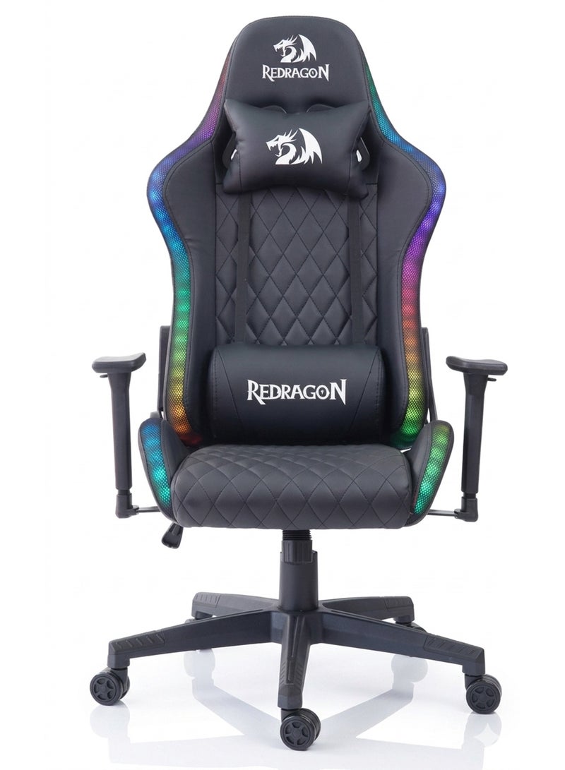 ريدراجون C315 RGB Gaming Chair Ergonomic Reclining  , LED Light with Remote Control, 90°–180° Adjustable Backrest, 1D Armrest, PU Leather, Class 3 Gas Lift, High Back Gaming & Office Chair - Image 1