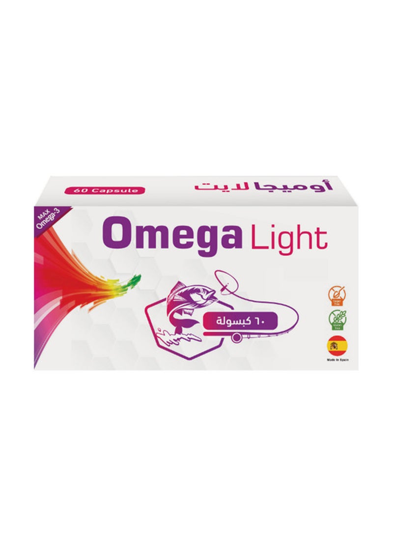 Noor AlQmar Omega Light Fish Oil 1200 Mg Omega 3 To Support General Health - 60 Capsules  - Image 2