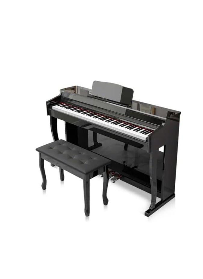 Megarya MegArya Digital Piano With Heavy Hammer Electric Piano 88 keys For Graded Exams For Beginners Student Digital Piano Color: Glossy Black  - Image 1