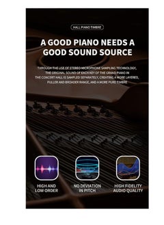 Megarya MegArya Digital Piano With Heavy Hammer Electric Piano 88 keys For Graded Exams For Beginners Student Digital Piano Color: Glossy Black  - Image 4