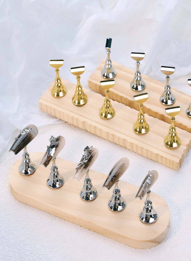 Magnetic False Nail Tip Practice Stand Holder Nail Art Display Showing Shelf Manicure Nail Salon Tools - Image 3
