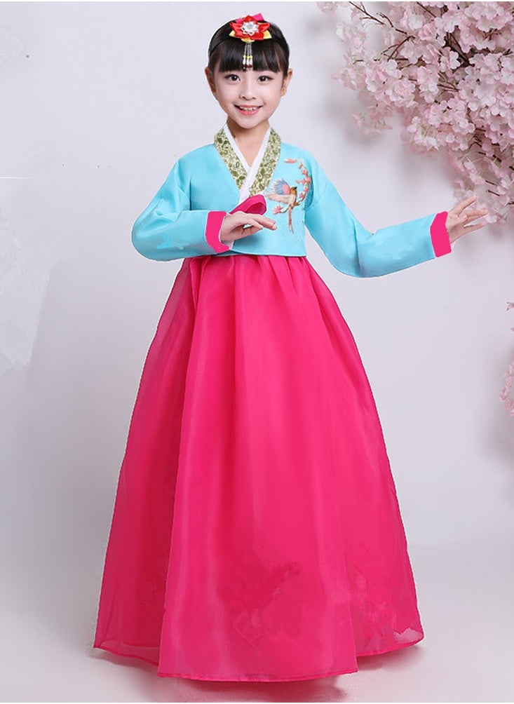 Al Aoyama - Al Aoyama gril KoreanTraditional Long Sleeve Hanbok Dress Cosplay Costume - Image 1