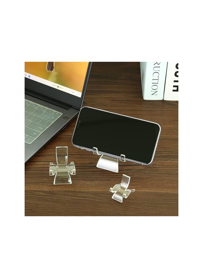 The Bros 24 PCS Display Stand, Acrylic Rock Display Stands, Clear Display Easel Stands Pedestal for Crystal Geodes Rock Mineral Agate Fossil Coral Crystal/Gemstone Small Collectibles Display Stands (Small) - Image 4