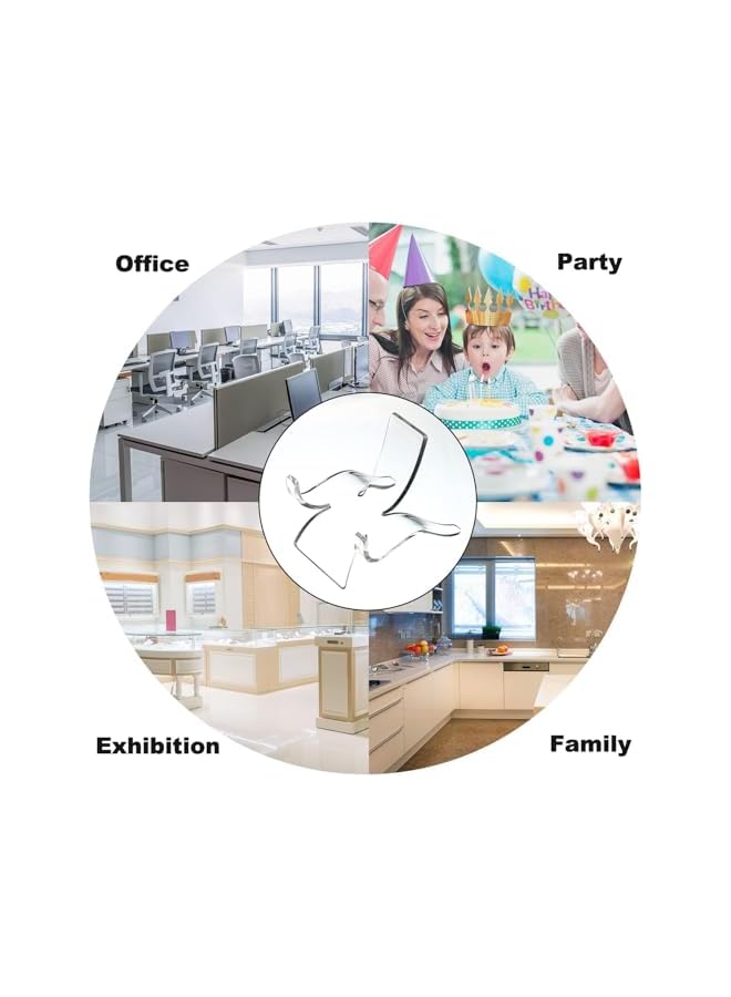 The Bros 24 PCS Display Stand, Acrylic Rock Display Stands, Clear Display Easel Stands Pedestal for Crystal Geodes Rock Mineral Agate Fossil Coral Crystal/Gemstone Small Collectibles Display Stands (Small) - Image 5