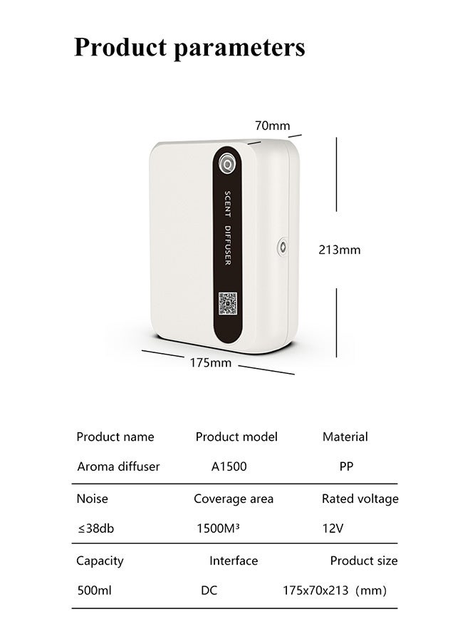 JCB CHIC Waterless Essential Oil Diffuser For Home Cover Up To1000m³, Smart Aroma Diffuse With  Bluetooth Remote  Control  Large Coverage Time Instant Deodorizer Enduring Scent For Home Office - Image 2
