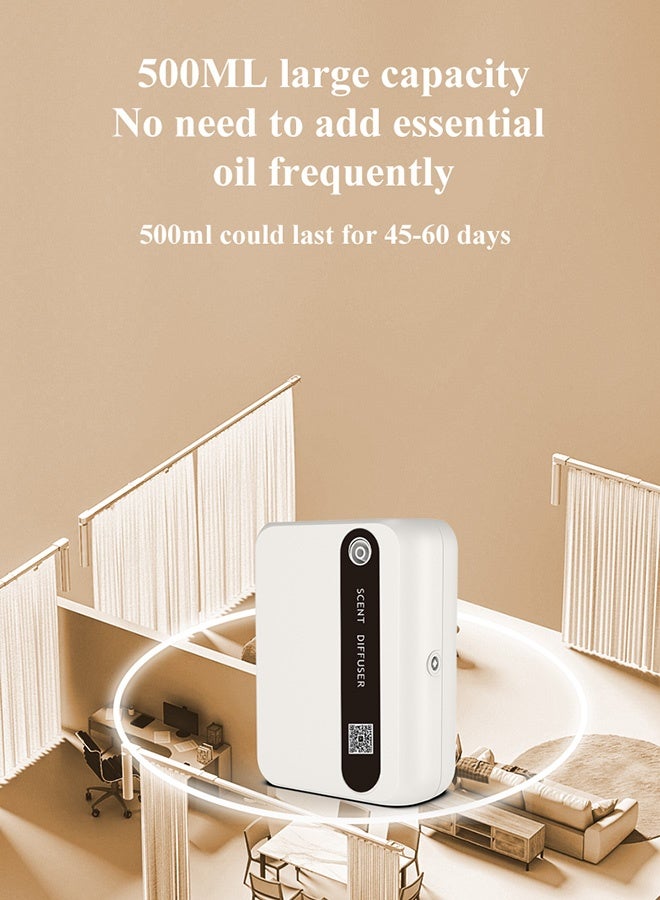 JCB CHIC Waterless Essential Oil Diffuser For Home Cover Up To1000m³, Smart Aroma Diffuse With  Bluetooth Remote  Control  Large Coverage Time Instant Deodorizer Enduring Scent For Home Office - Image 4