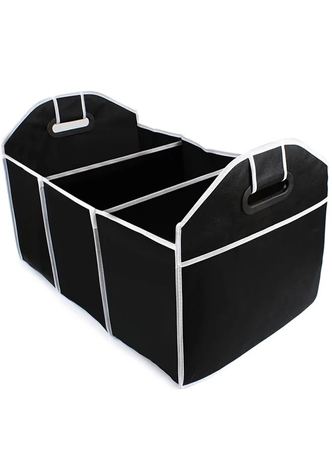 Black Heavy Duty Foldable Car Trunk Organizer Water Resistant Storage Bag - Image 5