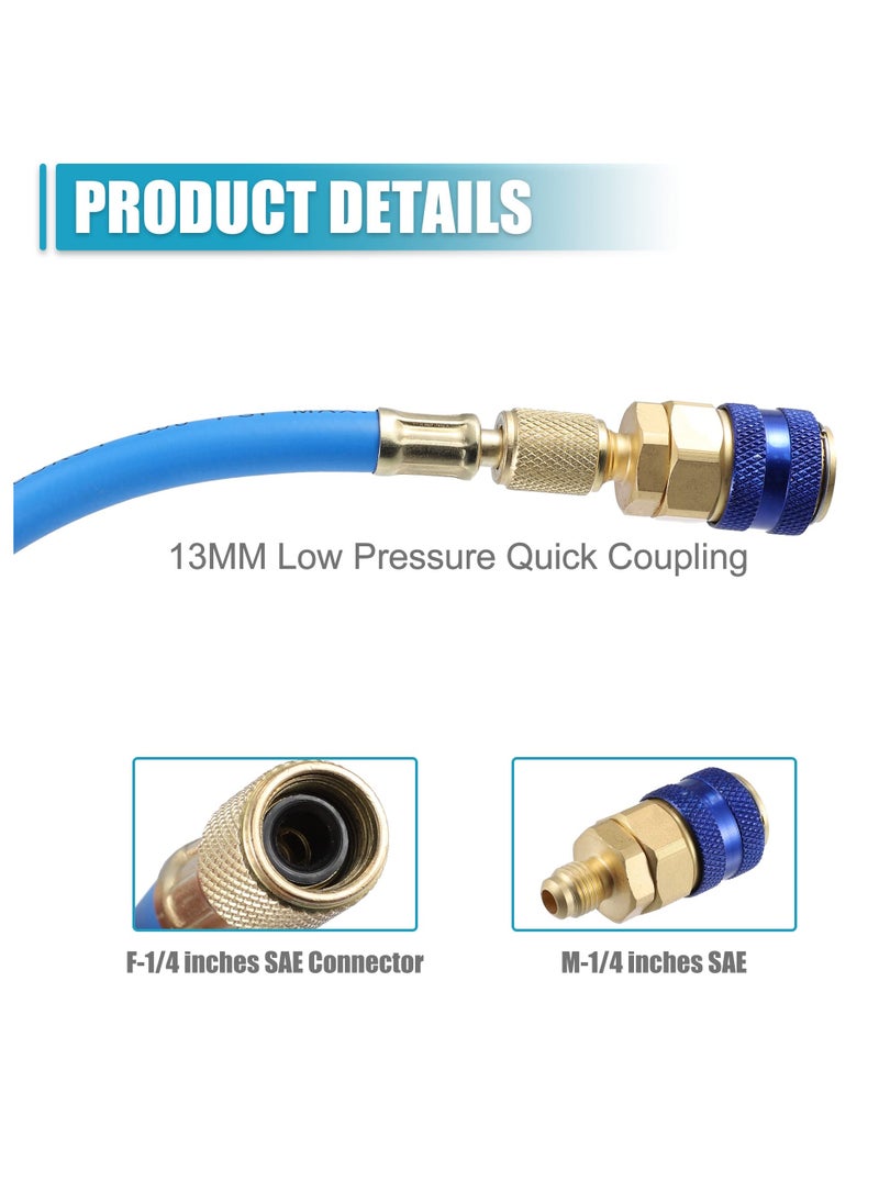 Generic - Manual AC Oil Dye Injector Kit with 30ml Hand Push Compressor and Quick Coupler for Car HVAC Systems - Image 1