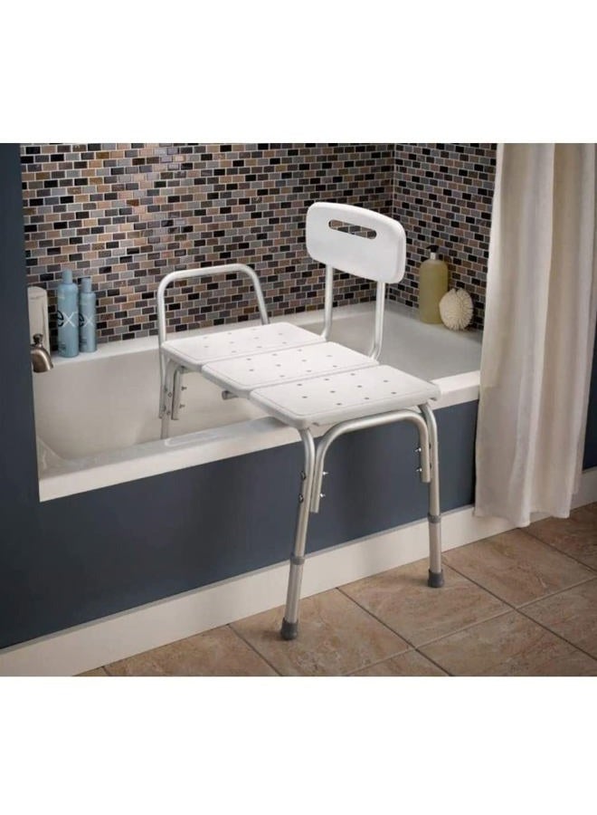 careX Tub Transfer Bench - Shower Bench and Bath Bench with Height Adjustable Legs - Convertible to Right or Left Hand Entry, Shower Chair For Bathtub, Bathtub Chair - Image 5