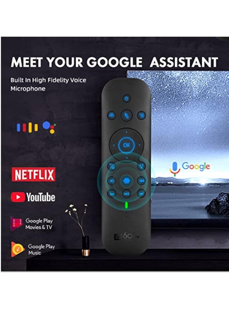 Zikra Bluetooth Voice Remote with Keyboard, Replacement Voice Remote, Air Mouse, Backlit, Rechargeable, 2.4G WiFi/BT5.0 Dual Mode, IR Learning - Compatible with Nvidia Shield, PC, Projector, Android TV Box - Image 2