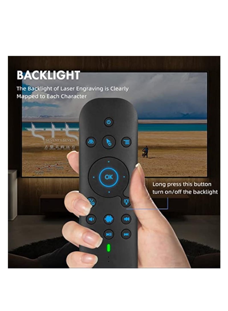 Zikra Bluetooth Voice Remote with Keyboard, Replacement Voice Remote, Air Mouse, Backlit, Rechargeable, 2.4G WiFi/BT5.0 Dual Mode, IR Learning - Compatible with Nvidia Shield, PC, Projector, Android TV Box - Image 3