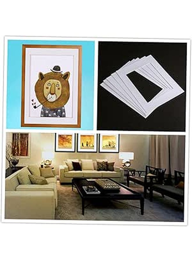 White Paper Photo Frames For Wall 50 Pieces Rectangular Picture Frames Home Decor - Image 1