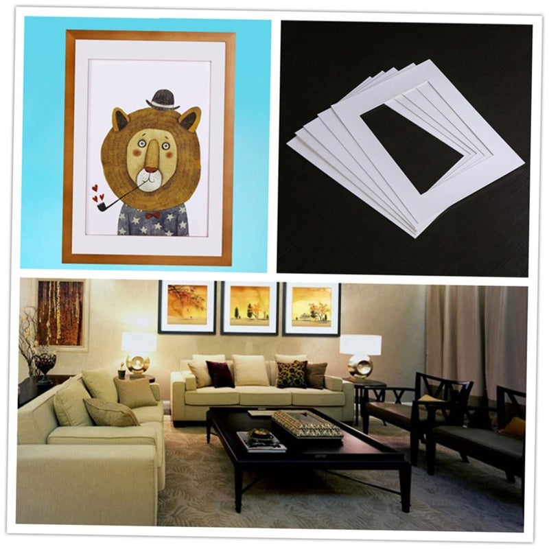 White Paper Photo Frames For Wall 50 Pieces Rectangular Picture Frames Home Decor - Image 2