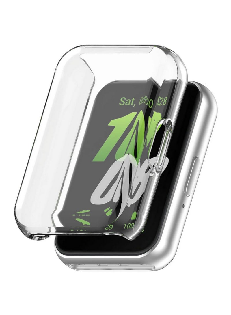 1PC Full Protective Case Cover for Samsung Galaxy Fit 3 SM-R390 360degree TPU Bumper Shockproof Frame Case with Screen Protector Soft Rubber Shell Precise Cutouts Anti-Scratch Anti-Impact  - Image 1