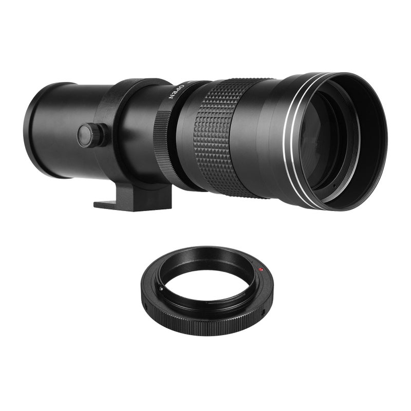 Camera MF Super Telephoto Zoom Lens F/8.3-16 420-800mm T2 Mount with AI-mount Adapter Ring Universal 1/4 Thread Replacement for Nikon AI-mount D50 D90 D5100 D7000 D3 D5100 D3100 D3000 D60 Cameras - Image 1