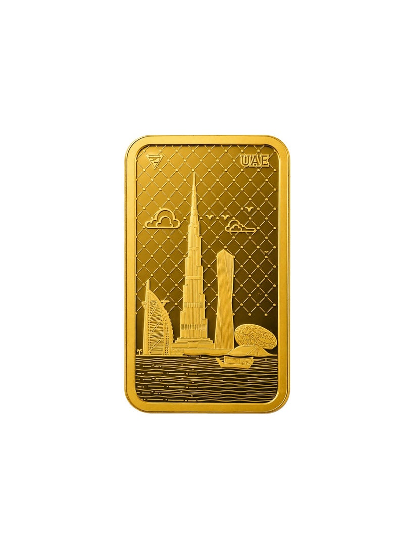 Zewer 1 Ounce (31.1g) 24K 999.9 Fine Gold Bar, Burj Khalifa Design - Image 5