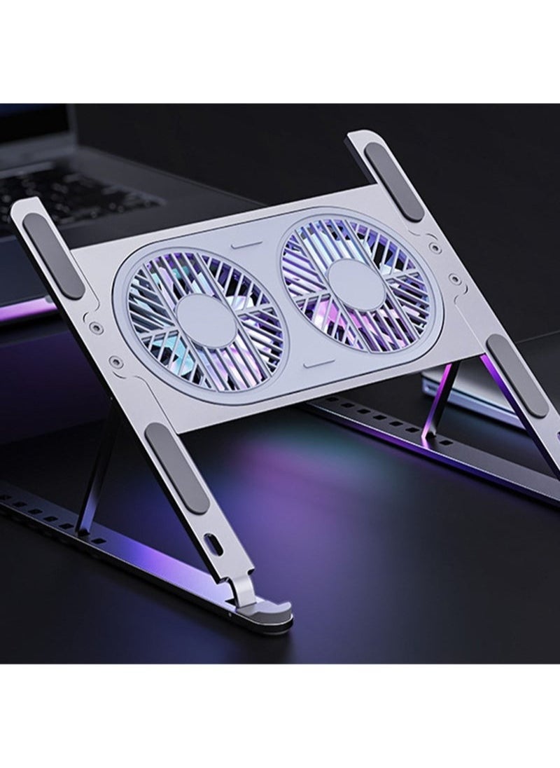 Generic P11-F Cooling Bracket Fan Aluminum Alloy Radiator Laptop Holder  - Image 1