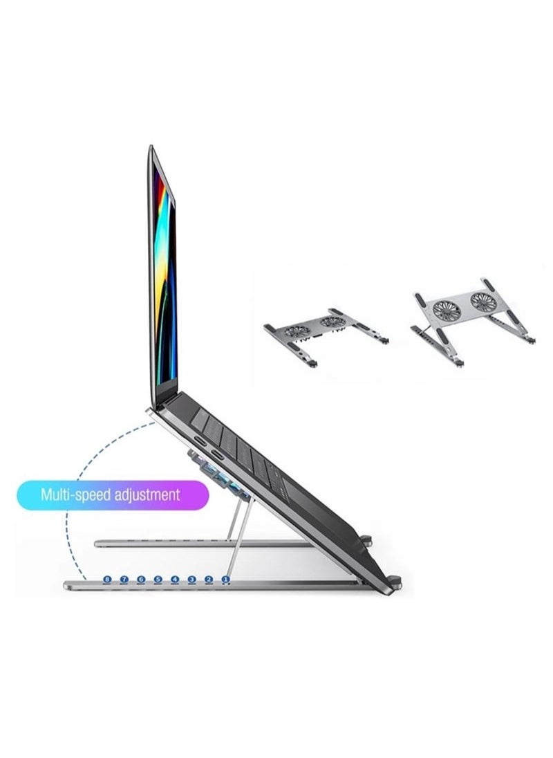 Generic P11-F Cooling Bracket Fan Aluminum Alloy Radiator Laptop Holder  - Image 2