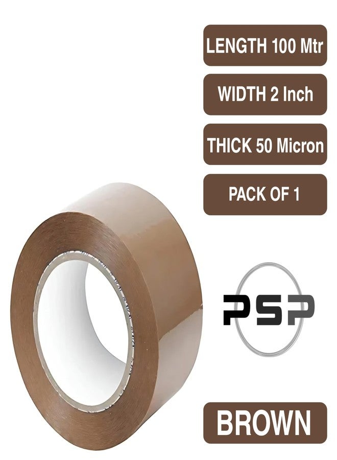 PSP Real 50 Micron Adhesive BOPP Tape |100 Meter Length | 2" Width | 50 Micron Thickness - Pack of 1 - Image 2