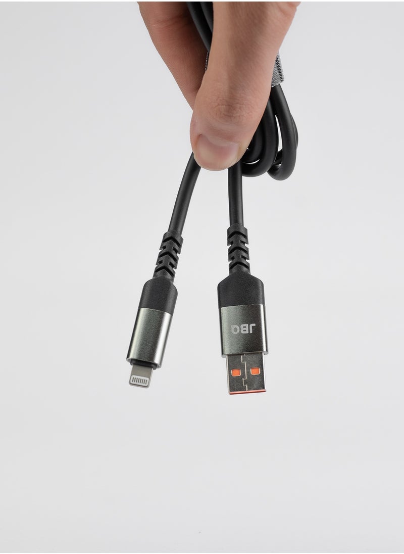 JBQ - 20W PD+QC 3.0 Dual Port Fast Charging 2 Pin Adapter With USB to Lightning Cable - Image 1