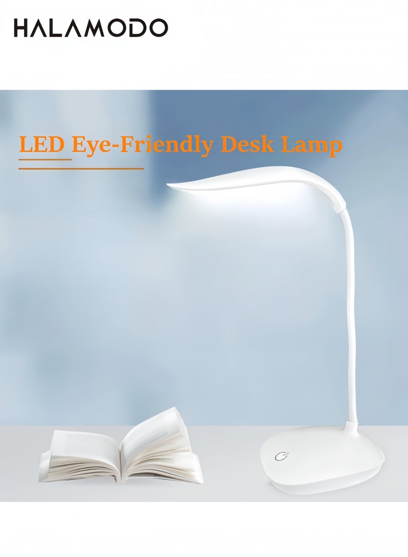 Desk Lamp LED Desk Light with 3 Color Modes Touch Control Stepless Dimming Table Lamp Touch Control Eye Caring Flexible Gooseneck Portable Reading Light for Dorm Study Office Bedroom - Image 4