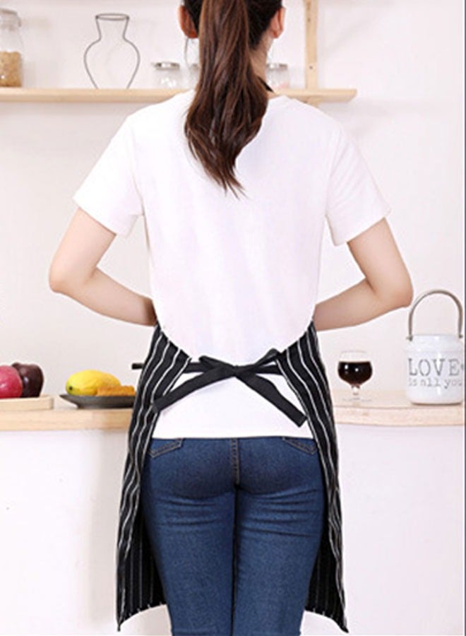 وهاواي 2 Pack Kitchen Cooking Aprons, Adjustable Bib Chef Apron with 2 Pockets Soft Aprons for Men Women (Black and Brown Stripes) - Image 5