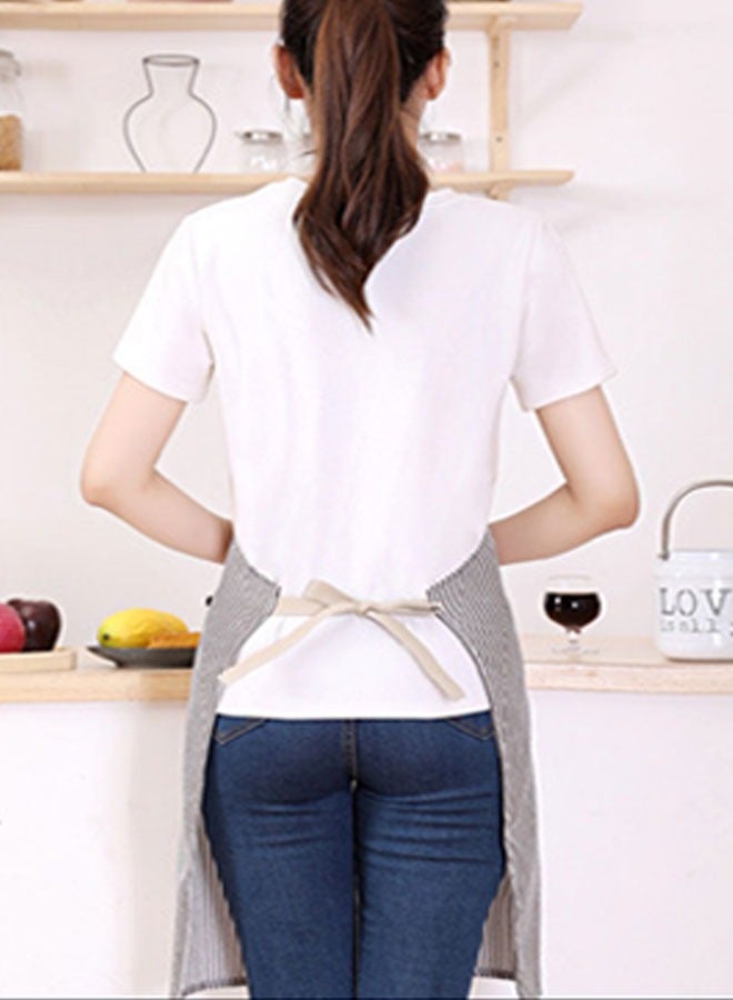 وهاواي 2 Pack Kitchen Cooking Aprons, Adjustable Bib Chef Apron with 2 Pockets Soft Aprons for Men Women (Black and Brown Stripes) - Image 4