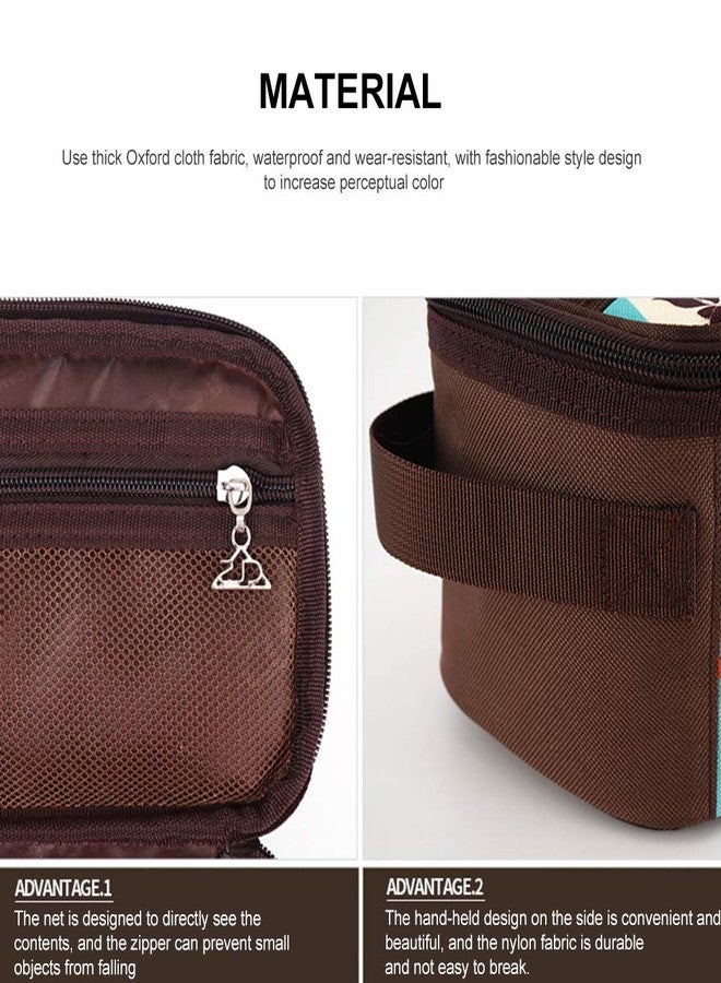 CfoPiryx Camping Travel Cooking Utensils Organizer Travel Bag with Net Pockets, Portable Pouch for BBQ Camp Cookware Kitchen Kit,13x5.1x4.9inch (Oxford Cloth, Nylon, Metal) - Image 3