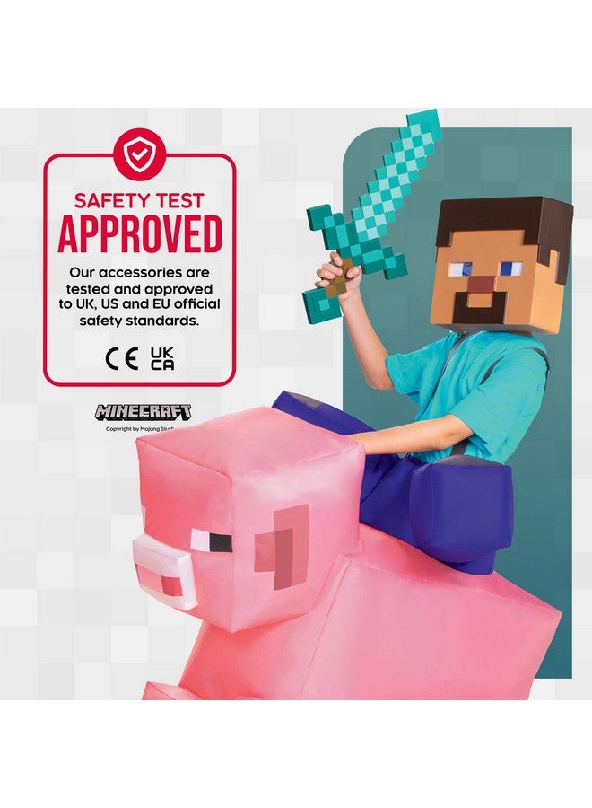 Disguise Pig Ride On Minecraft Kids Inflating Costume Jumpsuit with Fan, Up to Size (7-8) - Image 5