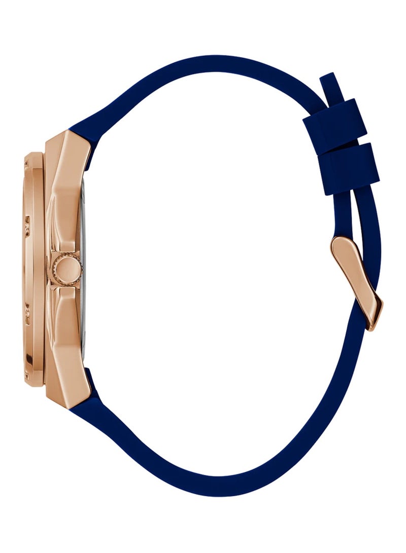 GUESS Women Blue Rose Gold Tone Multi-function Watch GW0620L3 - 40mm - Image 3