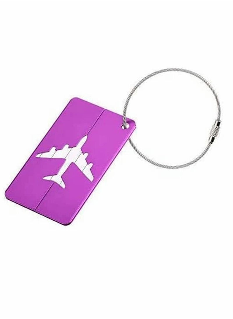 Y&D Luggage Tags, 7 Pack Aluminium Alloy Travel Suitcase Identifier Multicolor Bag Labels Baggage Name Address Label Accessories with Screw Chain  - Image 2