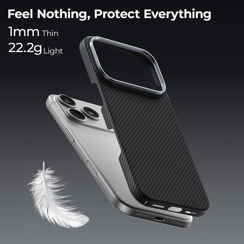 Benks ArmorAir Case for iPhone 17 Pro Max, Compatible with Magsafe, Ultra Slim & Lightweight Minimalist Case Built with Dupont Kevlar Aramid Fiber, Black - Image 3