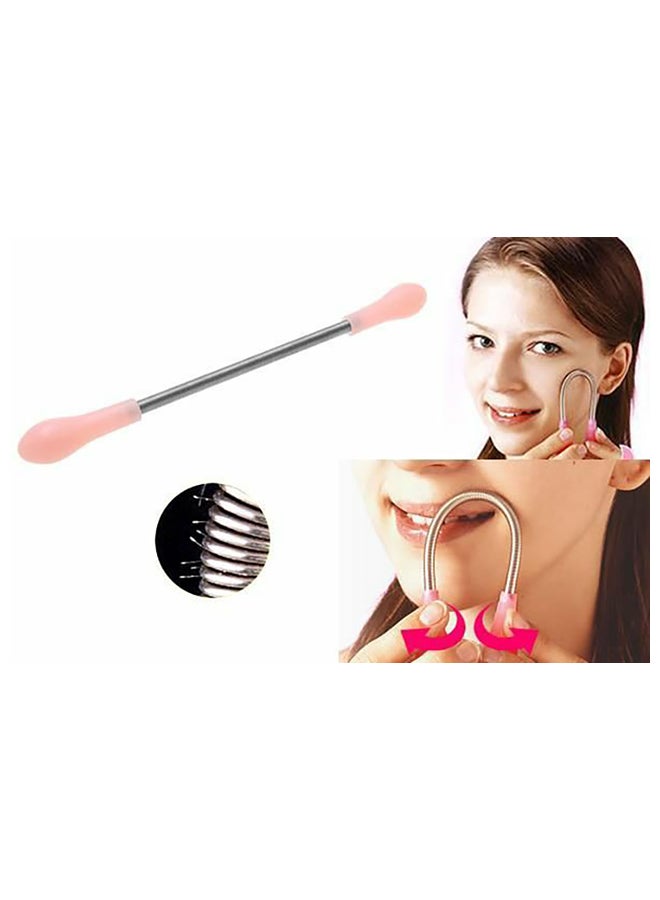 Facial Hair Remover Epilator Silver/Pink 10cm