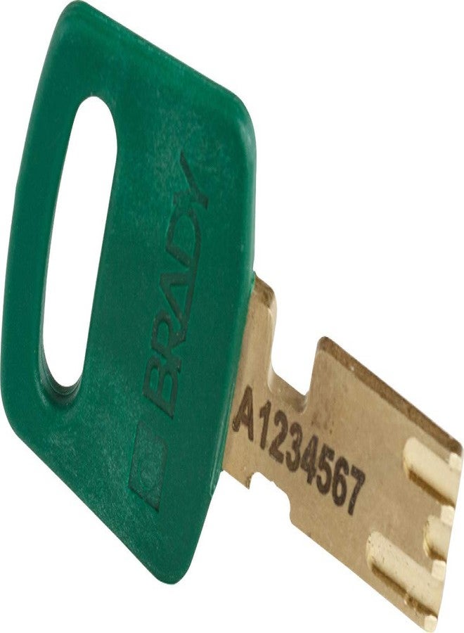 Brady SafeKey Lockout Padlock Nylon Green 1.5" Steel Shkl Keyed Different - Image 4
