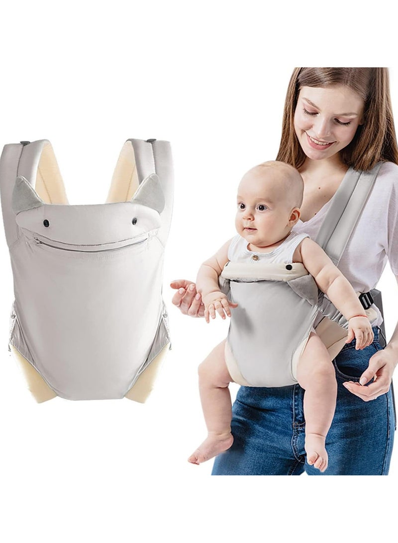 AUTOYSUR Baby Carrier,baby holder,Baby Sling Newborn to Toddler,Baby Carrier Wrap,Adjustable Holder Portable Convertible Front and Back Backpack Carry for Infants Toddlers Babies(Grey) - Image 1