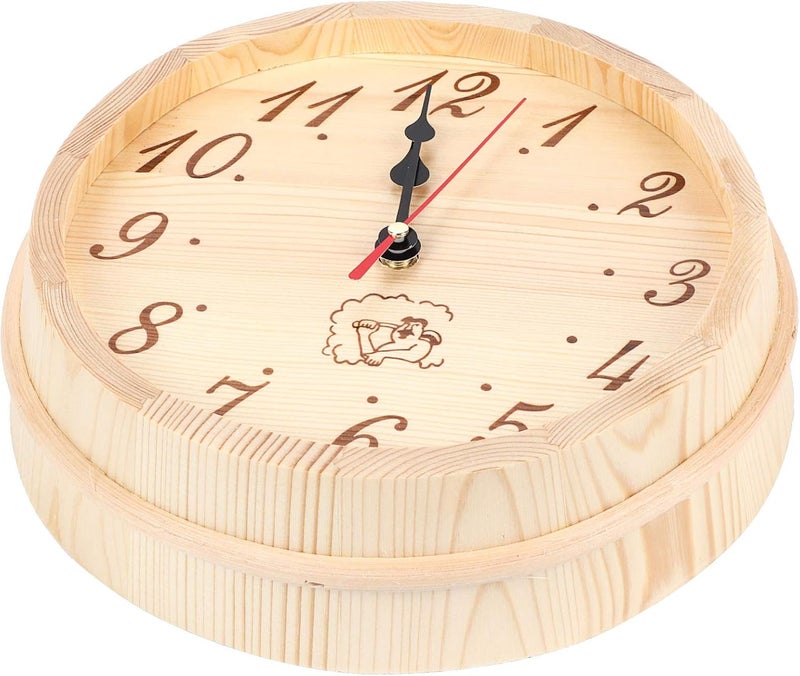 مواصفات: الحالة: جديدة 100% نوع العنصر: ساعة المادة: خشب الويسترن هيملوك القطر: تقريبًا 23 سم / 9.1 بوصة البطارية: بطارية AA واحدة بجهد 1.5 فولت (غير متضمنة) قائمة العبوة: 1 x ساعة ملاحظات: - Image 3