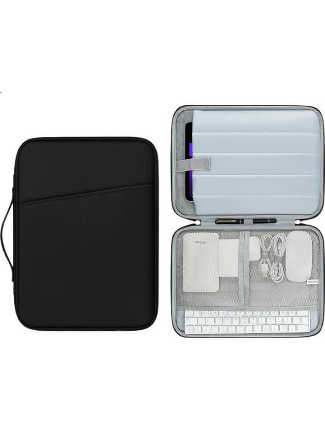 Jplayer Tablet Storage Bag, 13-Inch Shockproof Protective Case, Handbag For Ipad Pro 12.9/Huawei Matepad Pro 12.6/Lenovo Xiaoxin/Xiaomi Pro 5, Black - Image 1