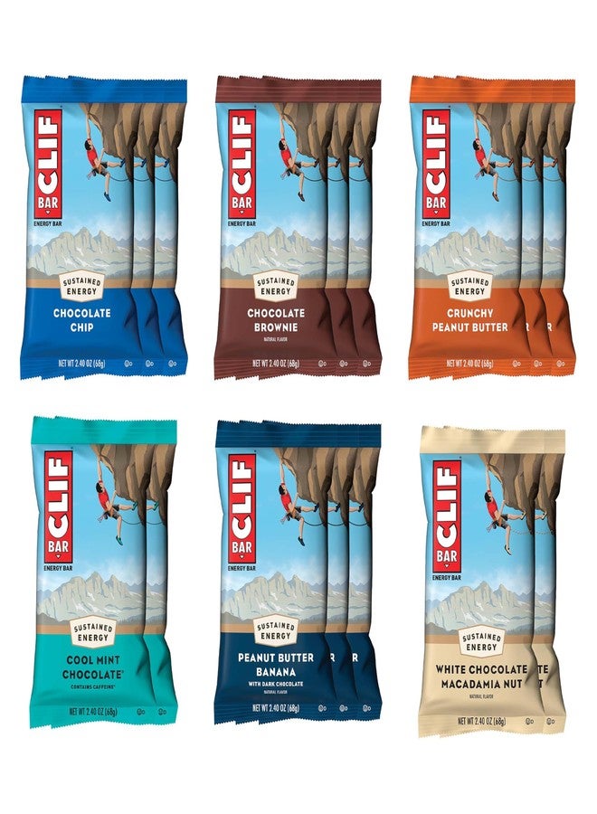CLIF BAR - Energy Protein Bars - Variety Pack - 6 Flavors - Made with Organic Oats - Energy Bars - Non-GMO - (16 Pack) - Image 1