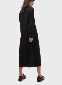 TOPSHOP Pocket Detail Button Down Shirt Dress  - Image 2