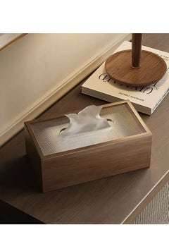 Generic Chinese Style Wooden Tissue Box with Acrylic Lid, Affordable Luxury Office Tissue Organizer, Multi-function, IR  - Image 2