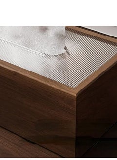 Generic Chinese Style Wooden Tissue Box with Acrylic Lid, Affordable Luxury Office Tissue Organizer, Multi-function, IR  - Image 3